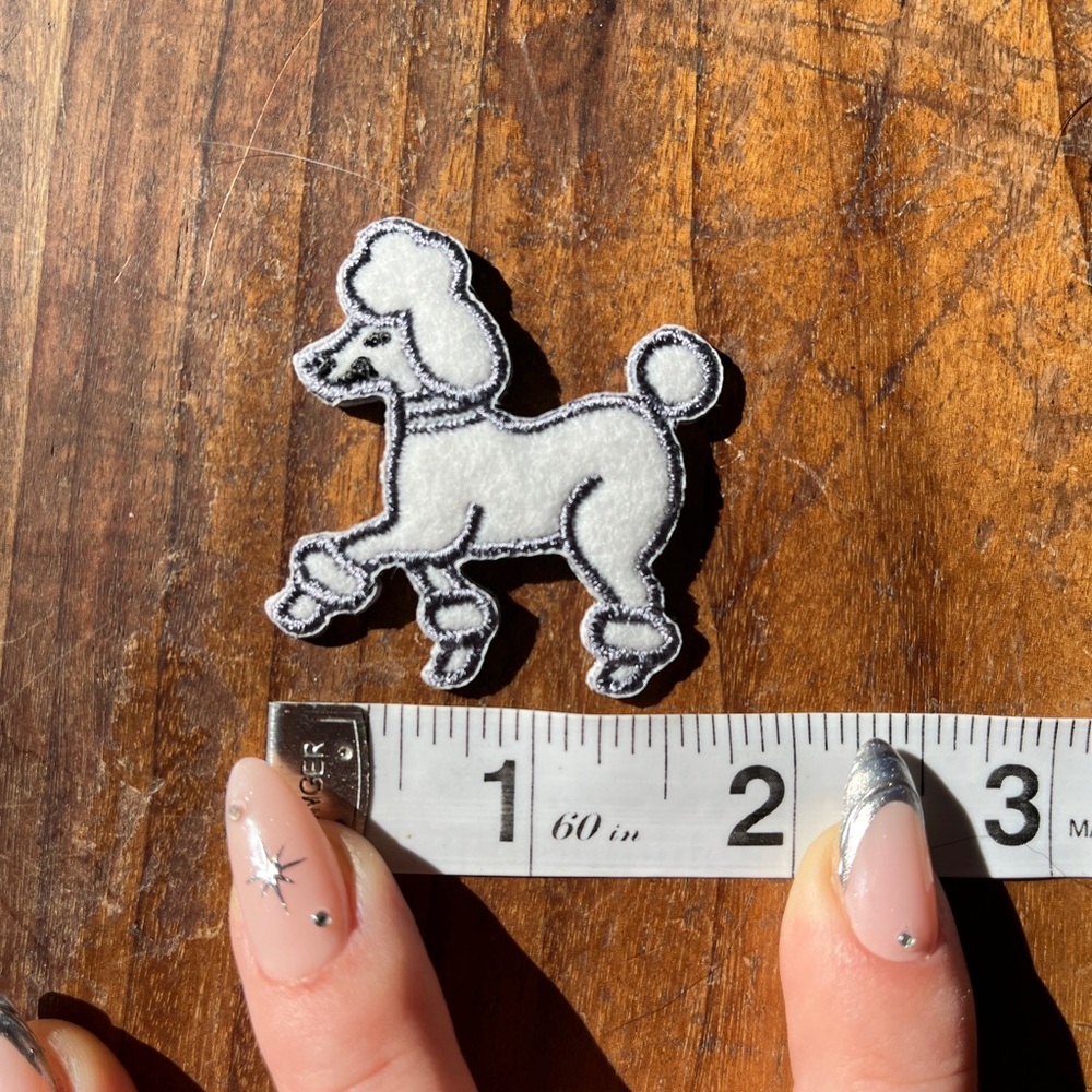 $5 Bundled 💘 White Poodle Dog Patch - Picture 3 of 3